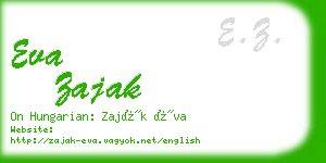 eva zajak business card